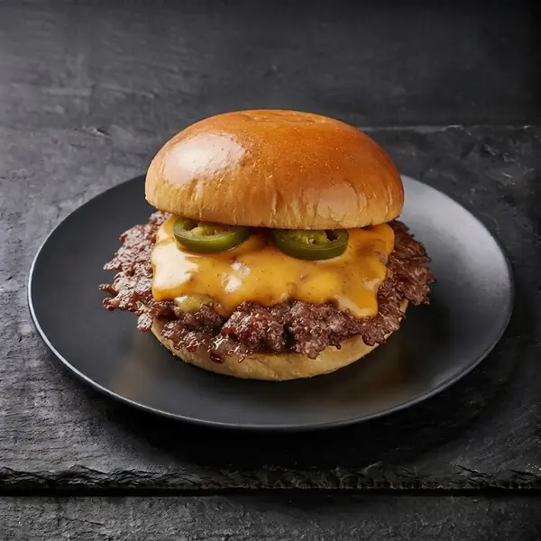 Chili Cheese Smash Burger – Serviervorschlag